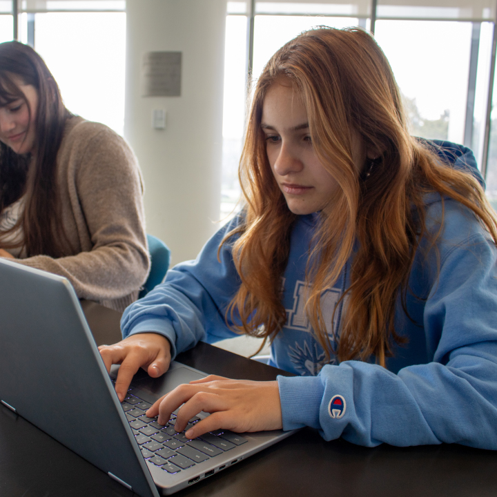 Student on laptop